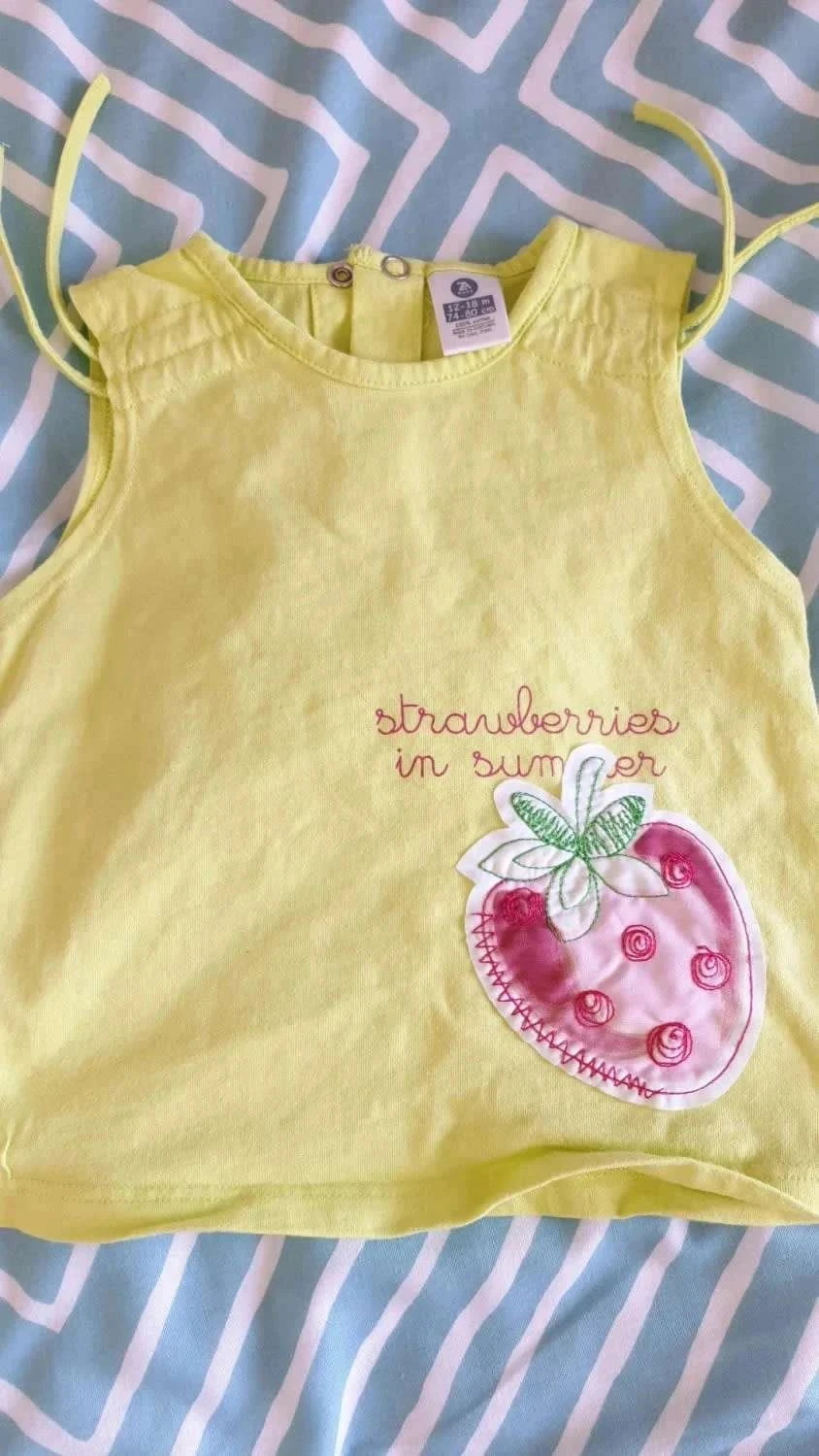 T-shirt Zara jaune fluo 12-18 mois